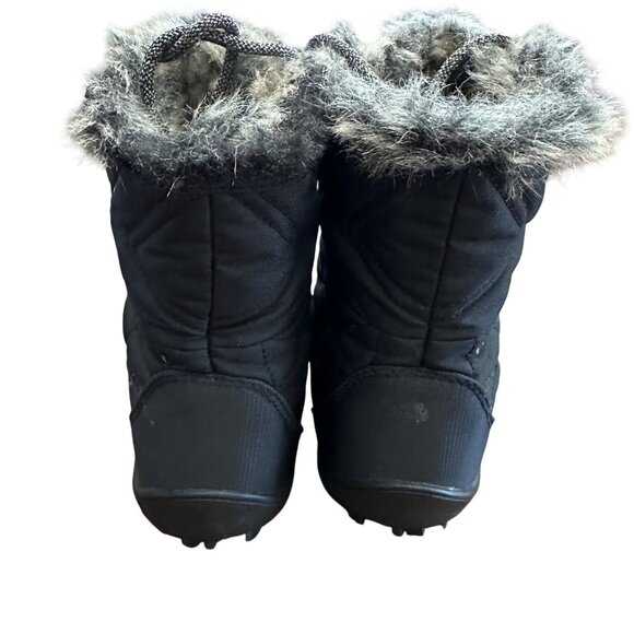 Columbia Black Lace Up Boots with Fur Trim - Picture 10 of 12